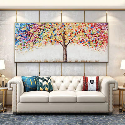 ALBERI MODERNI - QUADRO INTERAMENTE DIPINTO A MANO