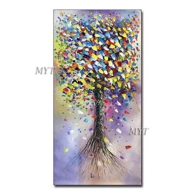 ALBERI MODERNI - QUADRO INTERAMENTE DIPINTO A MANO