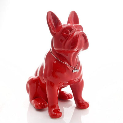 Scultura in ceramica Bulldog Francese