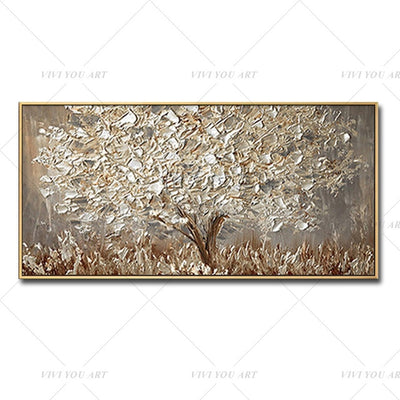 "THE REAL GOLDEN LEAF" - QUADRO ARTE MODERNA DIPINTO A MANO