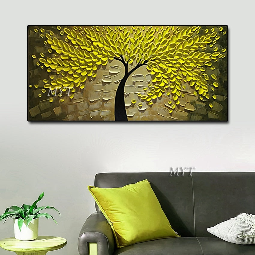 QUADRO MODERNO LIVING PAESAGGIO ALBERI COLORATI - DipintiAstratti