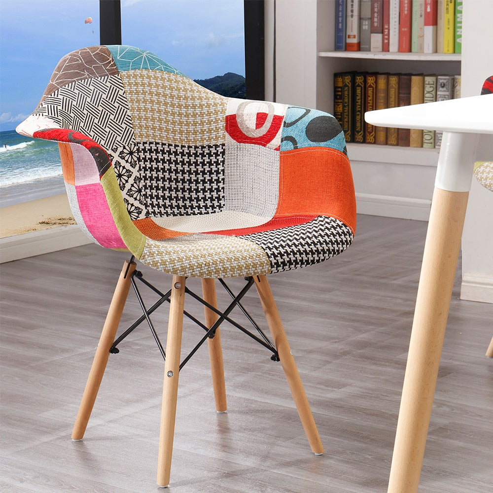 Set di 2 sedie patchwork pattern Stile moderno