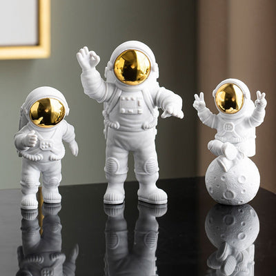 COMPOSIZIONE ASTRONAUTI - SCULTURE 3D CON LAMPADA A LED