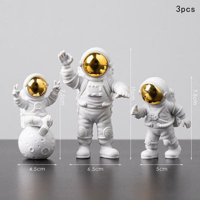 COMPOSIZIONE ASTRONAUTI - SCULTURE 3D CON LAMPADA A LED