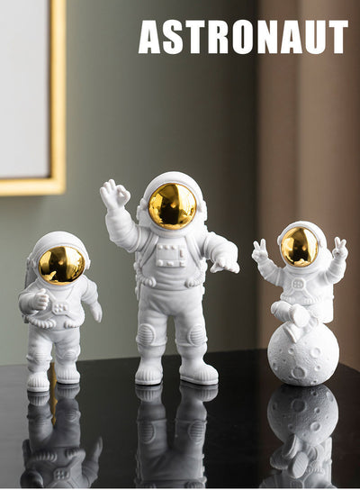 COMPOSIZIONE ASTRONAUTI - SCULTURE 3D CON LAMPADA A LED