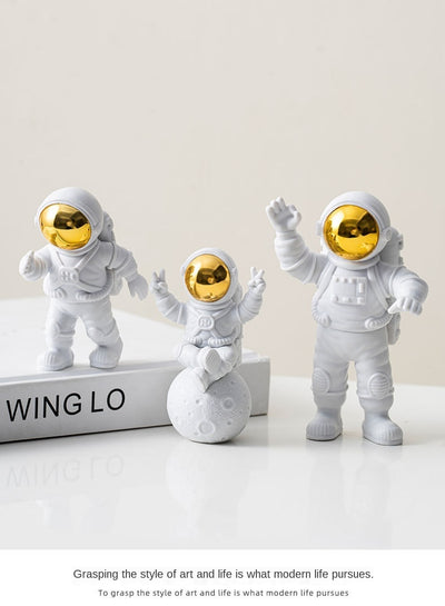 COMPOSIZIONE ASTRONAUTI - SCULTURE 3D CON LAMPADA A LED